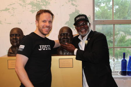 IPNO Attorney Richard Davis with Earl Truvia and his bust