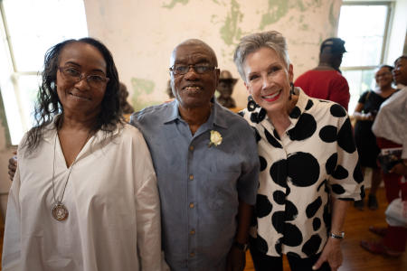 Mary and Wilbert Jones with Becky Gottsegen