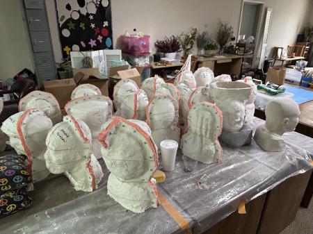Plaster outside molds