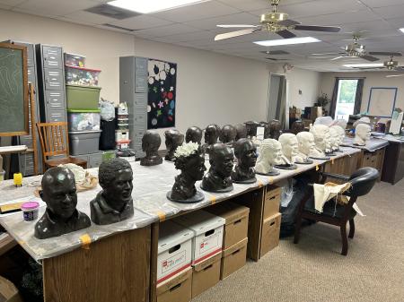 Beginning the painted finish on the castings