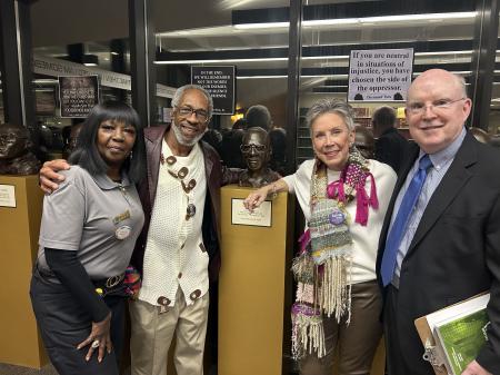 Gloria and Larry Moses, Becky Gottsegen and  Loyola Clinic Professor Emeritus Bill Quigley