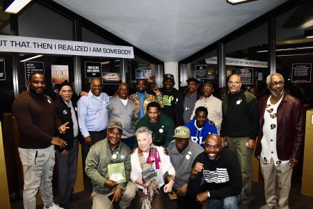 Loyola held a reception at the law school on November 11, 2025, and 13 of the exonerees whose portraits are part of the exhibition were present!